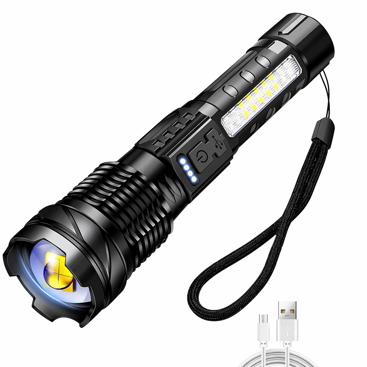 Super Bright White Laser Flashlight with Zoom