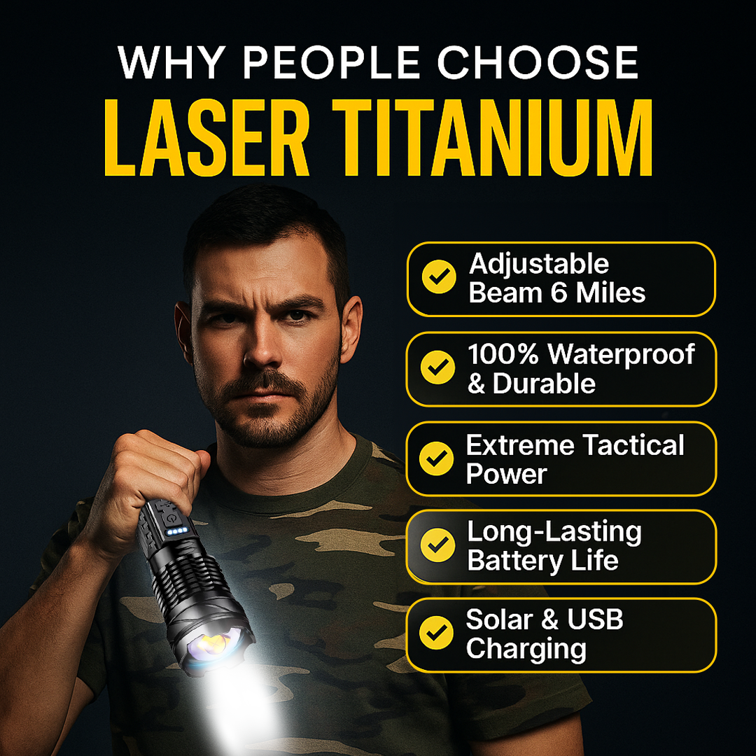 Super Bright White Laser Flashlight with Zoom