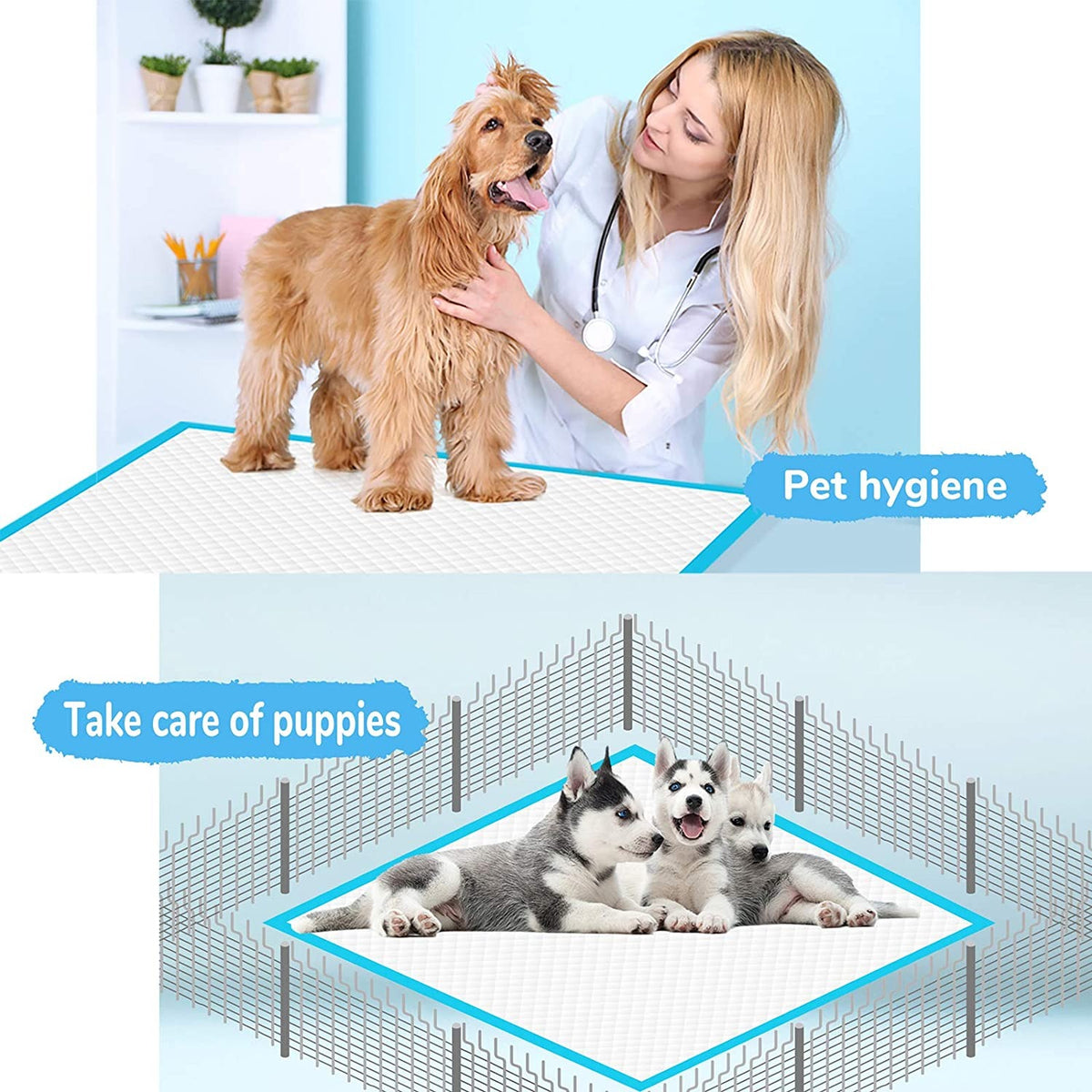 Ultra Absorbent Dog Training Pads – 40 Pack | 60 × 60 cm
