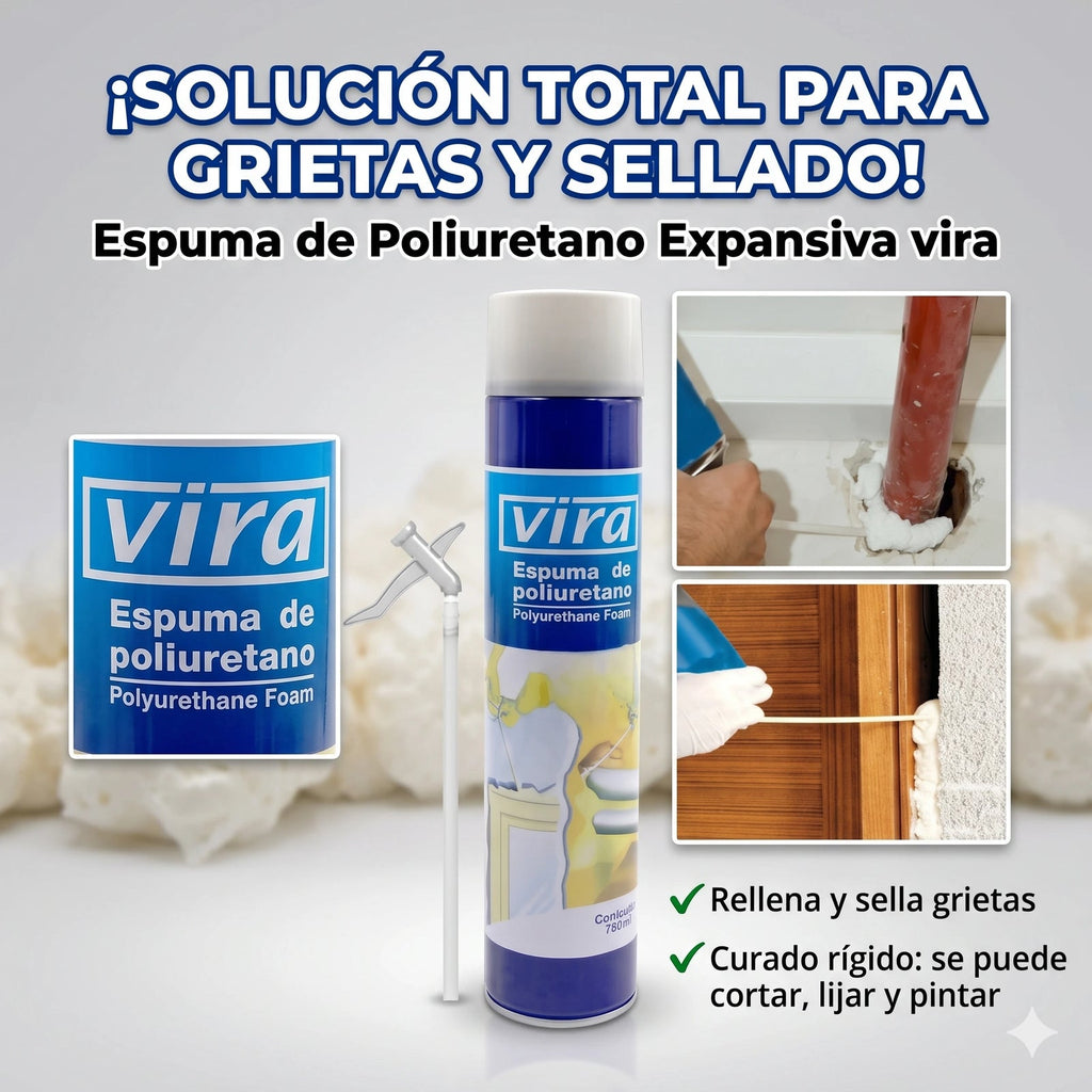 Espuma Expansiva de Poliuretano - Aislamiento Total y Sellado Profe