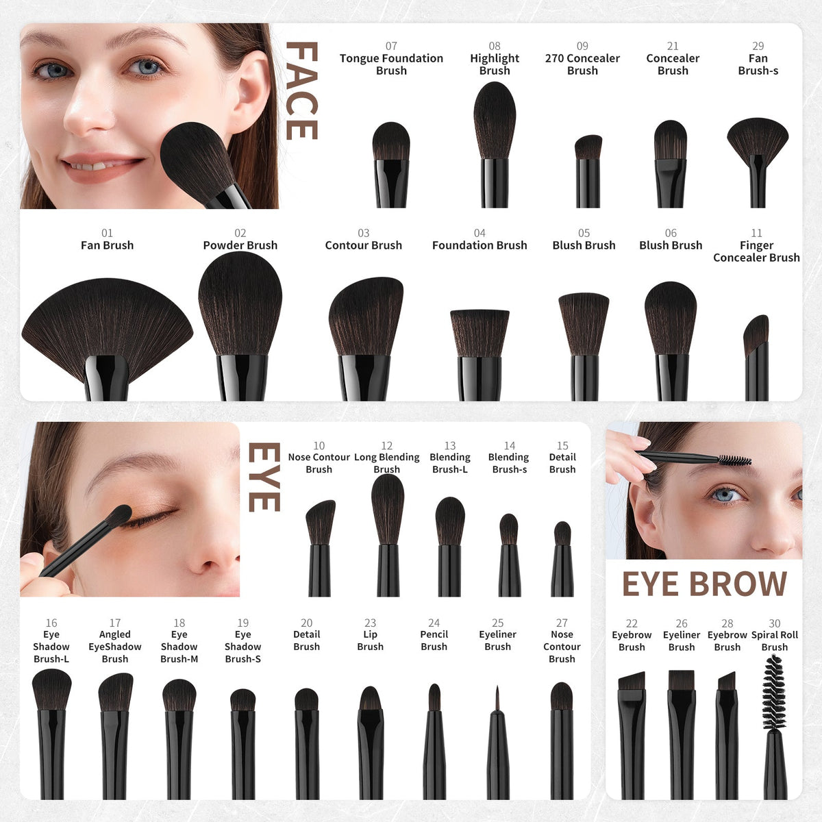 24-Piece Makeup Brush Set